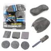 9 Stuks Auto Wassen Schoonmaak Kits Microvezel Handdoeken Blush Spons Wasghandschoen Polijst Verzorging Applicator Pads Auto Wassen Accessoires