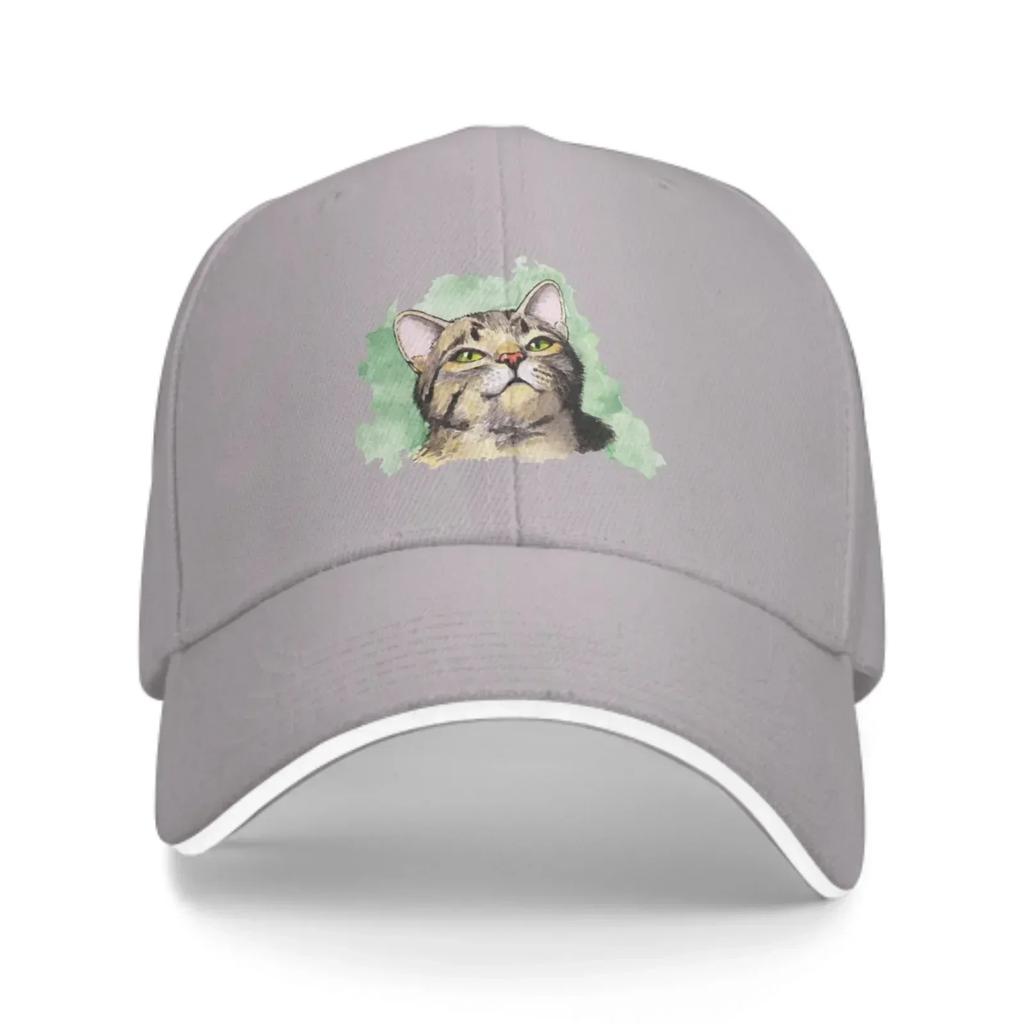 Watercolor Cat Baseball Caps Fashion Casquette for Unisex Women Adjustable Casual Trucker Hats for Sports Outdoor Activities