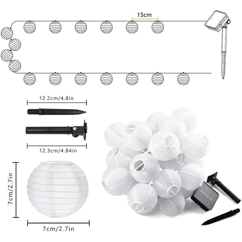 Waterproof Lantern 10/20/30 LEDs Solar String Light 3.5/5/6.5M Outdoor Garland Fairy Lamp for Christmas Garden Wedding Party Festival Deco