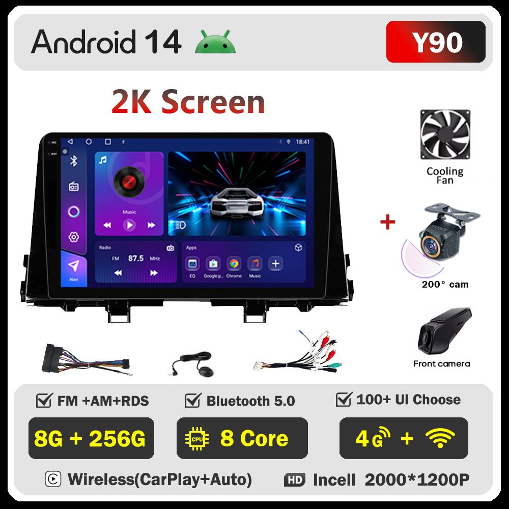 Car Video Player For KIA Morning 3 Picanto 2017-2020 Carplay Android 14 Auto Radio Intelligent System GPS Navigation 5G Wifi