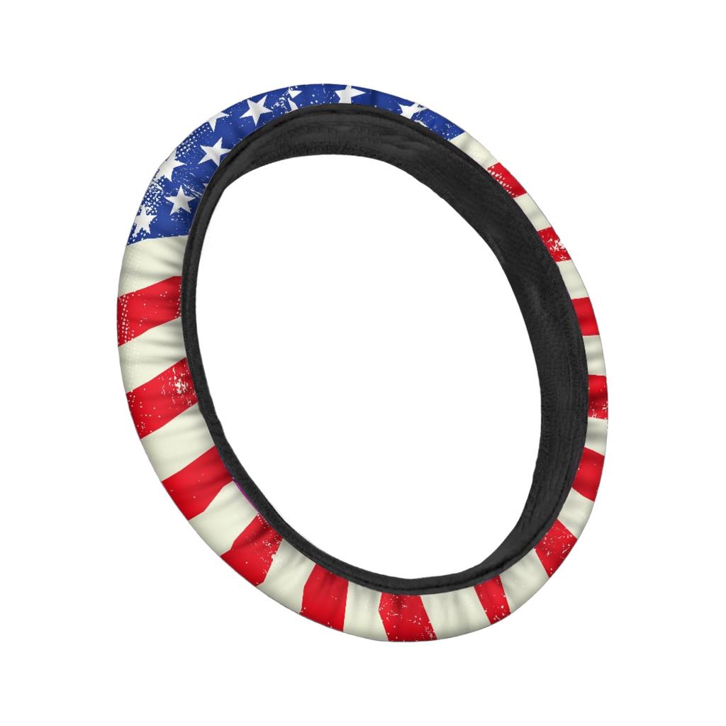 Bohemian Print Steering Wheel Cover Universal Fit for 36cm-39cm Diameter Car Steering Wheels Four Season Use