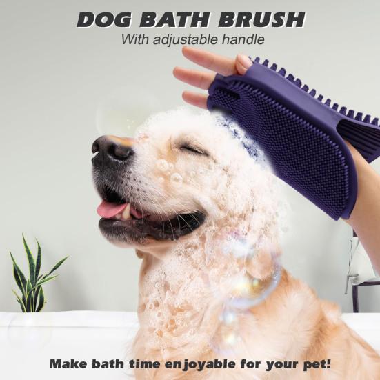 

Двусторонняя расческа для домашних животных, щетка для ухода за собаками 3-в-1 с эргономичной ручкой, массажная щетка для ванны для домашних животных, подарок для собак, кошек A