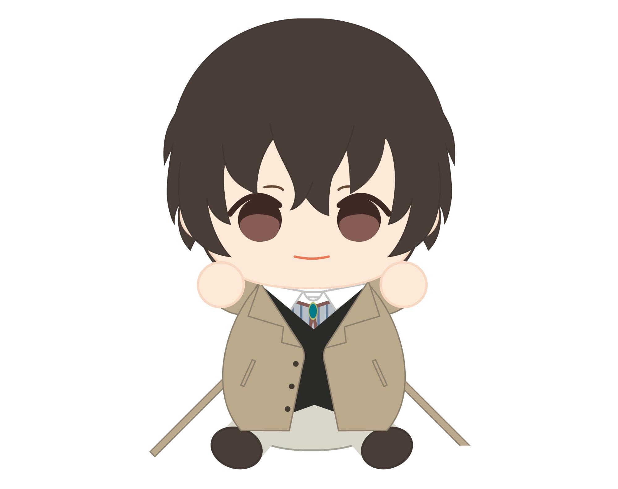 Плюшевая игрушка для обнимания Дазай Осаму из аниме и манги «Великий из бродячих псов»