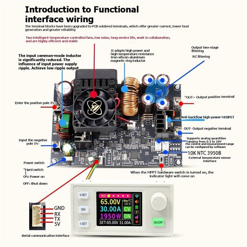 AT19-XY-6530S CNC DC Adjustable Regulated Power Supply Module Constant Voltage And Constant Current 65V/30A/2000W