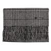 Michiko London INNER MONGOLIA Wool 168cm x Glen Black and White Scarf, Gift, Present, Size Approx. 31cm, Approx. 8cm, MKM-003, Plaid,