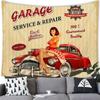 American Retro Car Tapestry Office Living Room Tapestry Home Wall Decoration Tapestry