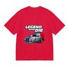 Cool Jdm Racing Car Graphic Tshirt Unisexs Black Oversized Streetwear Legend Never Die Sportscar Tee Short Sleeve Casual Shirt