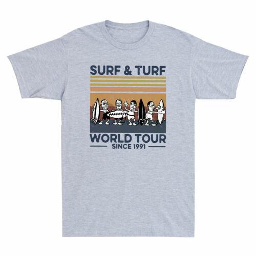 Surf And Turf World Tour Since 1991 Vintage Retro Men s T-Shirt Cotton Tee Top XXL