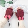 Women's USB Heated Half-Finger Gloves