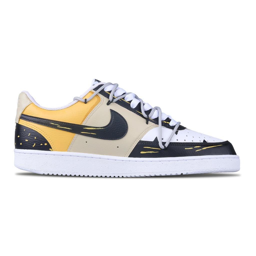 Nike Court Vision 1 Helles Gelb Skelett Schatten Rutschfeste Dämpfung Niedriger Schaft Skateboard-Schuhe Herren Schwarz Gelb DH2987-101(team257-)