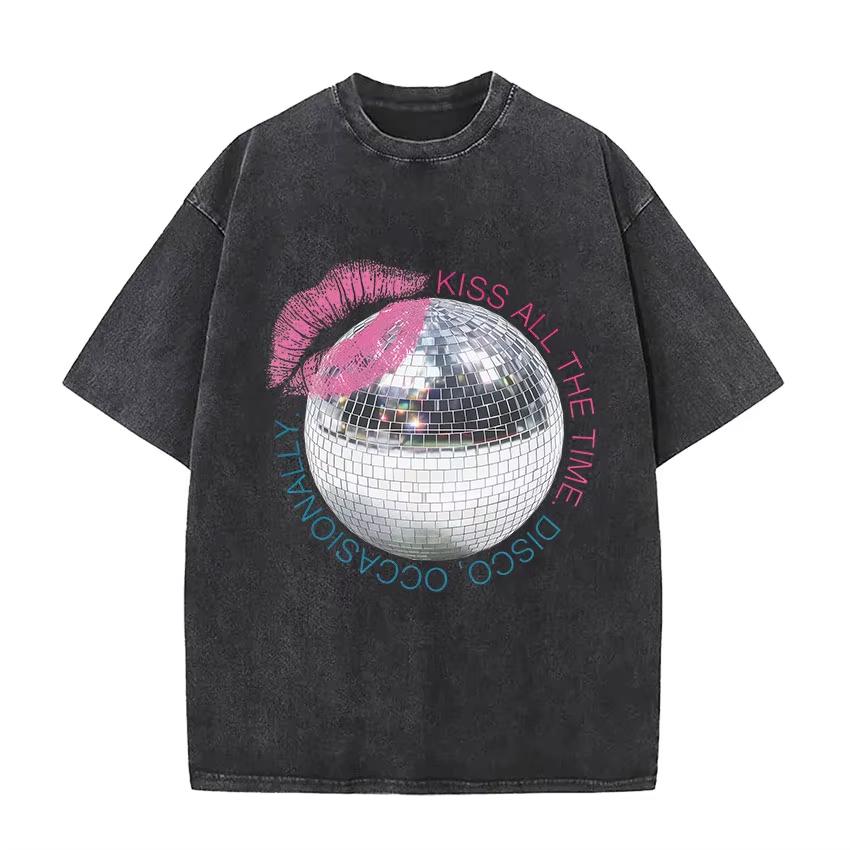 Harry Styles Together Tour 2026 Vintage Washed T-Shirt Men Women Pop Music Fashion Oversized Cotton Casual Streetwear