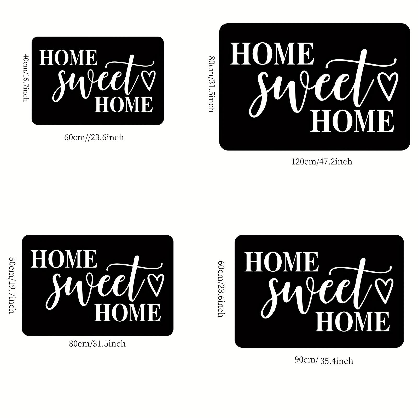 

VIKAMA Black And White Alphabet Pattern Welcome Doormat Entrance Hallway Mat Porch Living Room Kitchen Balcony Home Decor Rug 40x 60cm
