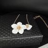 1pc Adjustable White Floral Necklace, Elegant & Versatile, Suitable For Women Everyday Wear, Vacation, Party And As Gift