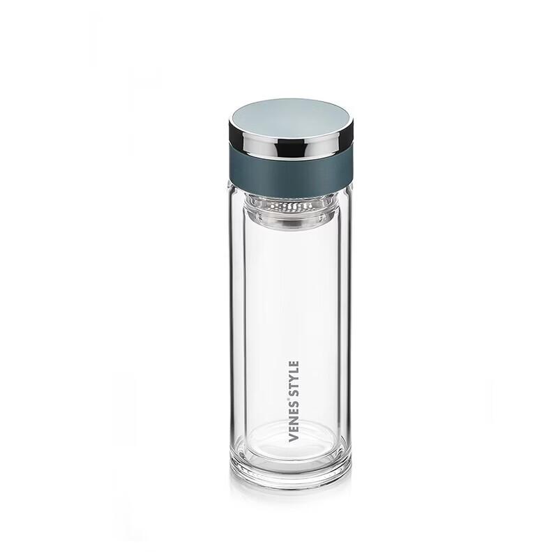 VENES FC307 Double-Wall Borosilicate Glass Tea Infuser Bottle