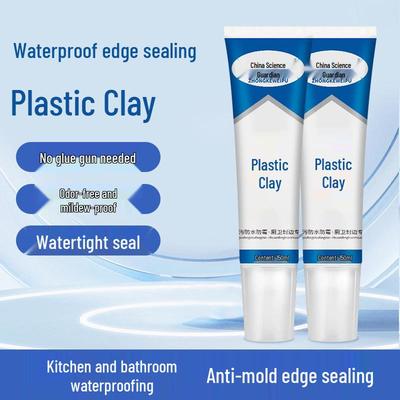 Sigillante Impermeabile Bianco Anti-Muffa per Cucina, Bagno, WC, Lavandino - Argilla Plastica Acciaio