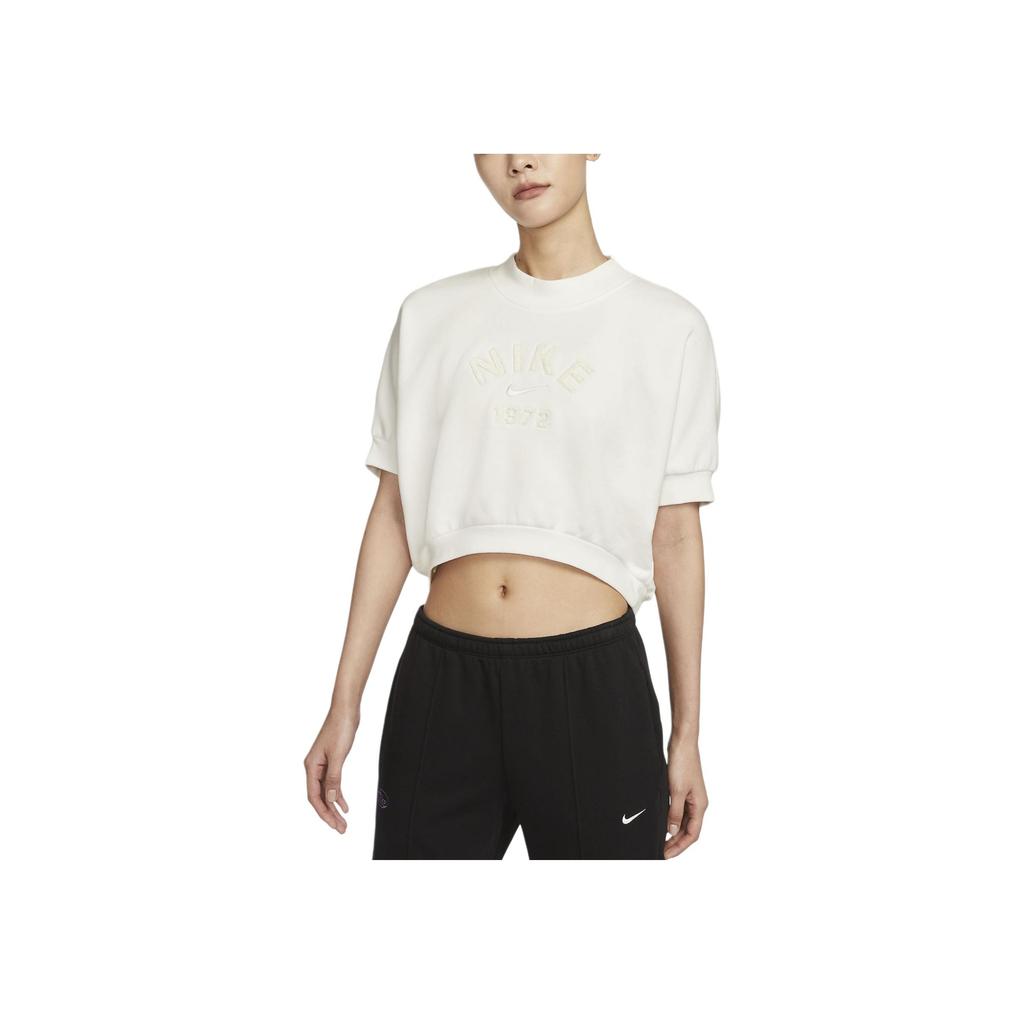 Nike Sportswear Nsw Collection Logo Letter Crew Neck Short Sleeve Top Women Tops Sail HJ0225-133