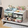 Small Desk Organizer With Drawer, Office Desktop Storage Box, Makeup Organizer, Business Card/Pen/Pencil/Mobile Phone/Stationery