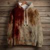 Women's Fashion Long Sleeve Pullover Halloween Print Hooded Pocket Sweatshirt