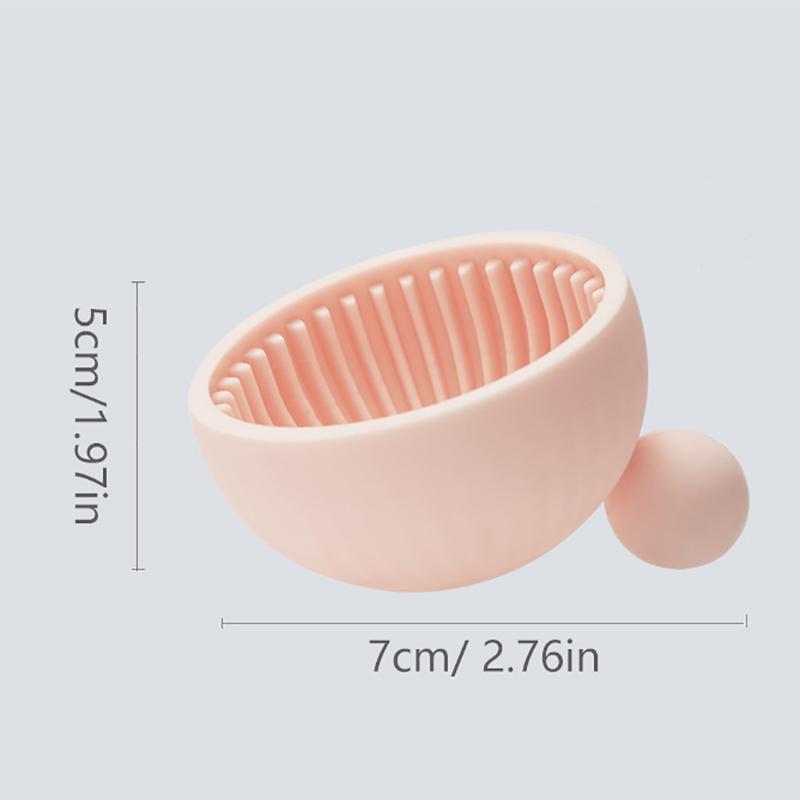 Silicone Makeup Brush Cleaner Powder Puff Cleaning Bowl Eyeshadow Brushes Wash Clean Mat Beauty Tools Soft Silicone Scrubber Box