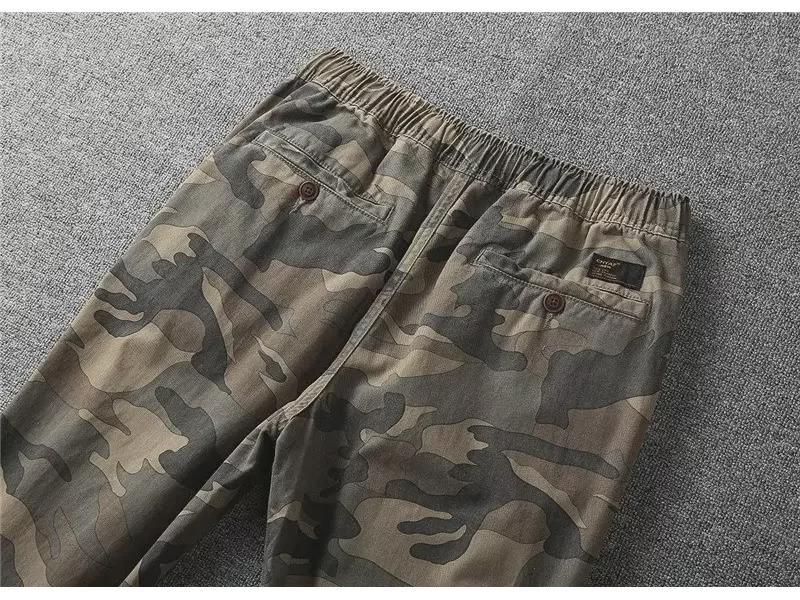 Men's American Retro Slim-Fit Camouflage Overalls with Three-Dimensional Tailoring