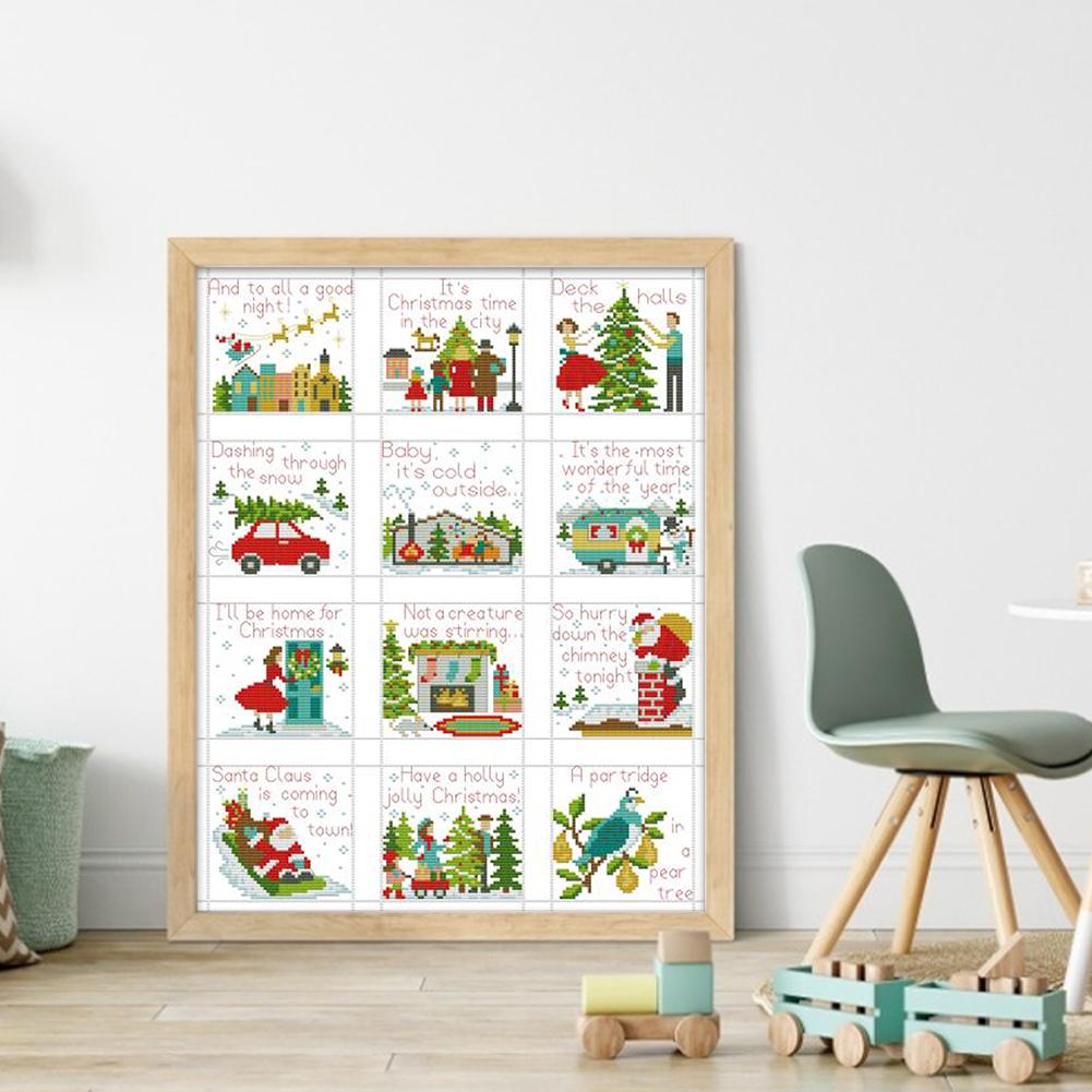 Partial Embroidery Eco-cotton Thread 14CT Counted Animal Cross Stitch Kit