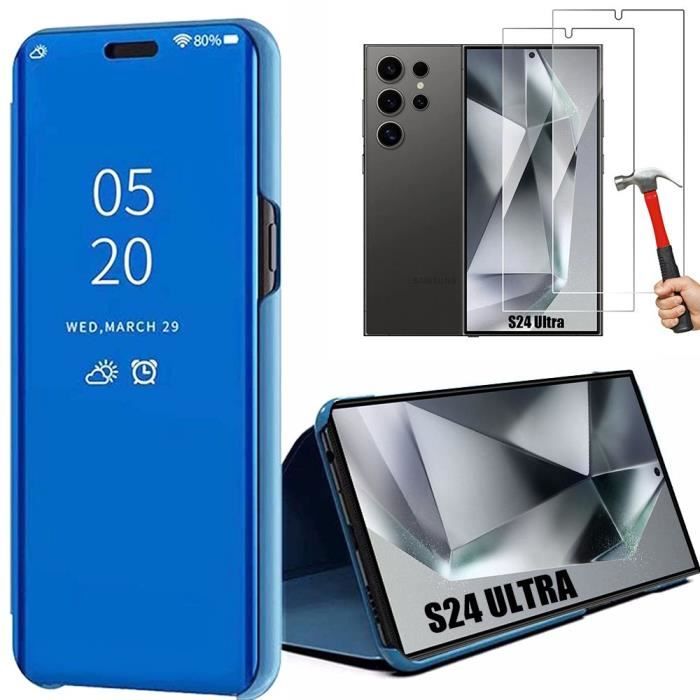 Case - Samsung - Galaxy S24 Ultra - Mirror Effect - Full Protection - Blue