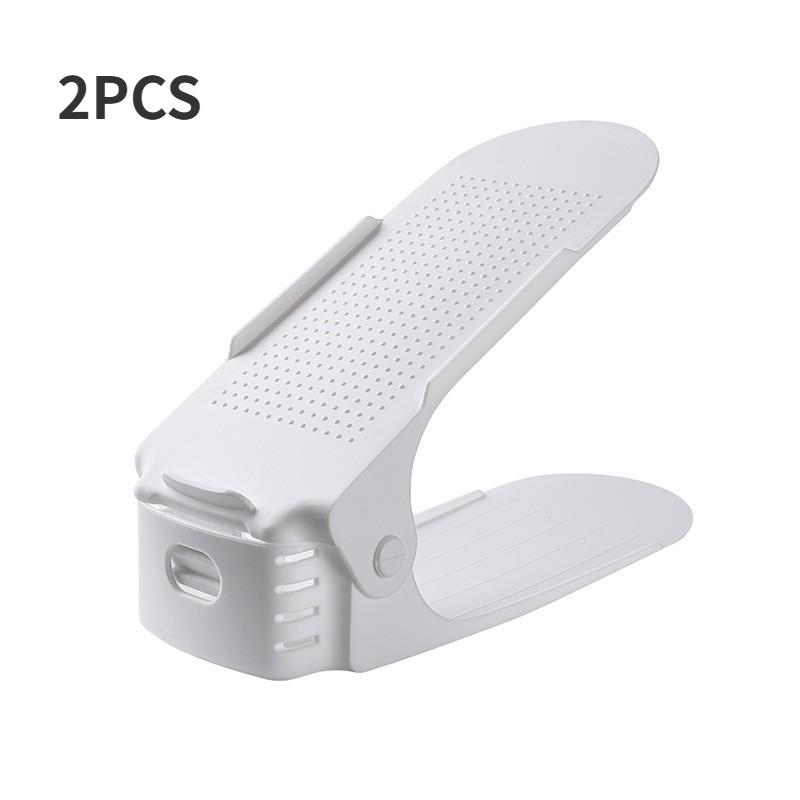 2pcs Shoe Slot Organizers Adjustable Shoe Organizer Rack Double Layer Shoe Rack Space Saving Shoe Holder For Dormitory Bedroom