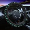 Blue Yellow Galaxy Paw Prints Steering Wheel Cover Pretty Puppy Pet Steering Wheel Protector 14.5-15 Inch Car Accessories