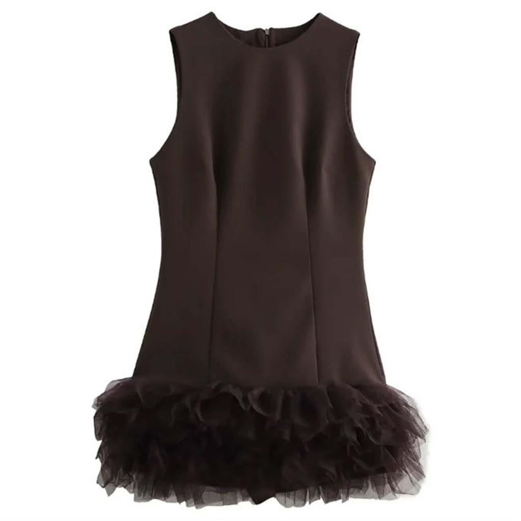 Damen Sommerkleider Lockerer U-Ausschnitt Ärmelloses Sommerkleid Kleid Mit Taschen