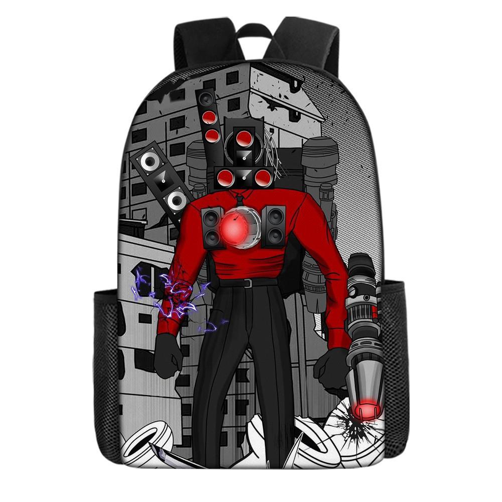 Toilet Skibidi Character School Bag With Lightweight Polyester Lining Kids For