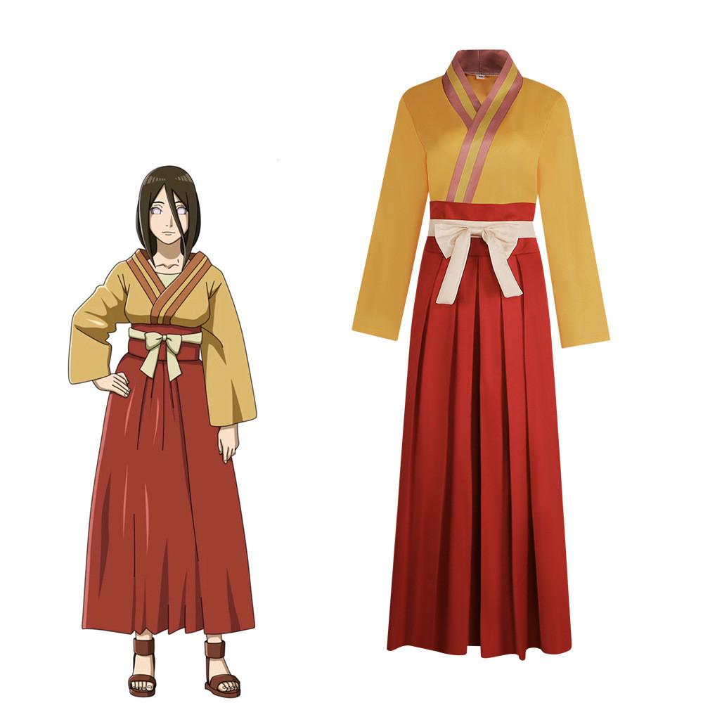 Naruto Hyuuga Hanabi Ladies Role Play Costume Suit Cosplay Clothes Set Dresses