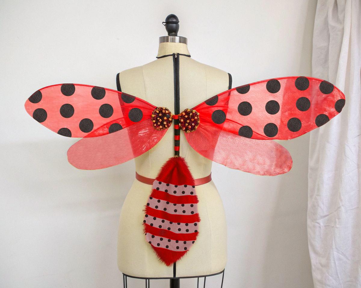 Carnival Party Fairy Bee Ladybug Wings Adult Festive Masquerade Cosplay Decoration красный