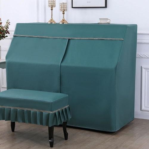 Xiraivke Piano Cover, Upright Piano Cover, Piano Pedal Cover, Full Cover, European Frill Simple Thick Solid Color Stylish Piano Cover (Regular piano c