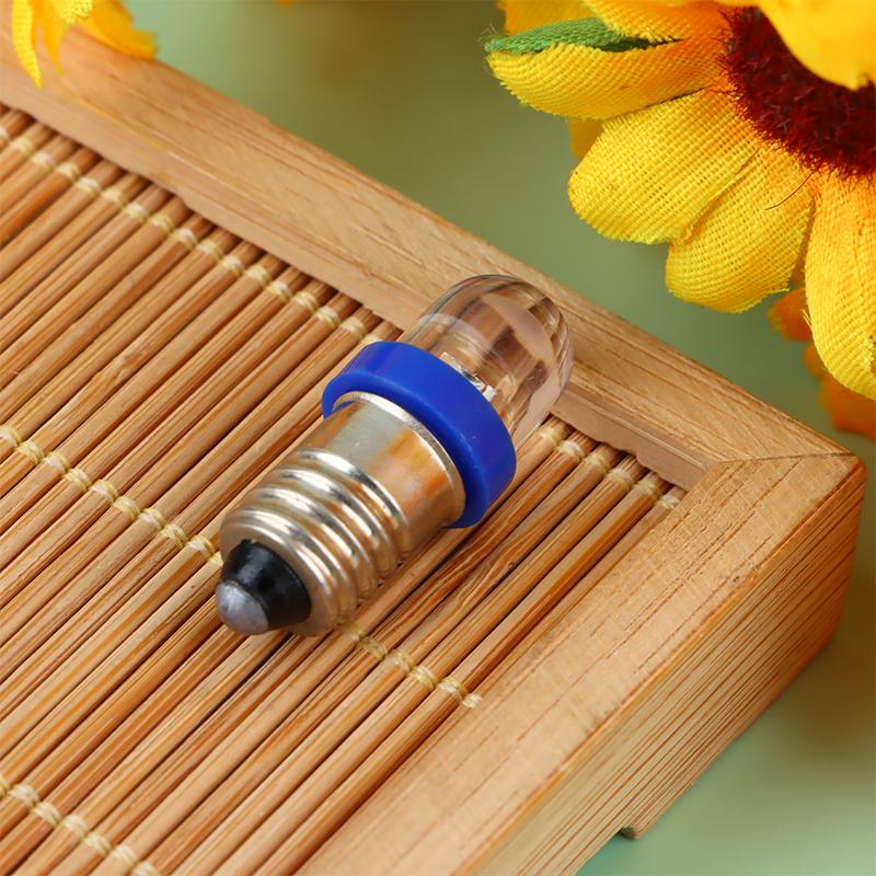 5PCS E10 LED Screw Base Indicator Bulb Cold White 12V DC Light Bulb  Low Power Consumption