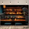 Bar Nightclub Themed Tapestry, Whiskey Bottles Wall Hanging for Photo Background