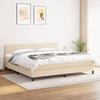 Vidaxl Continental Bed With Mattress, Cream, Fabric, 200X200 Cm