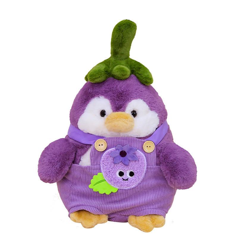 Plush Eggplant Penguin Toy For Kids Girls Gift Soft Stuffed Animal Childrens Decor