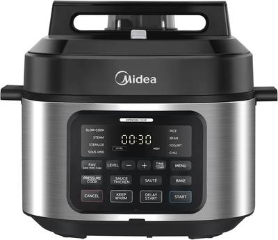 Midea 9-in-1 Multikocher, 6L mit 12 Kochfunktionen Schnellkochtopf