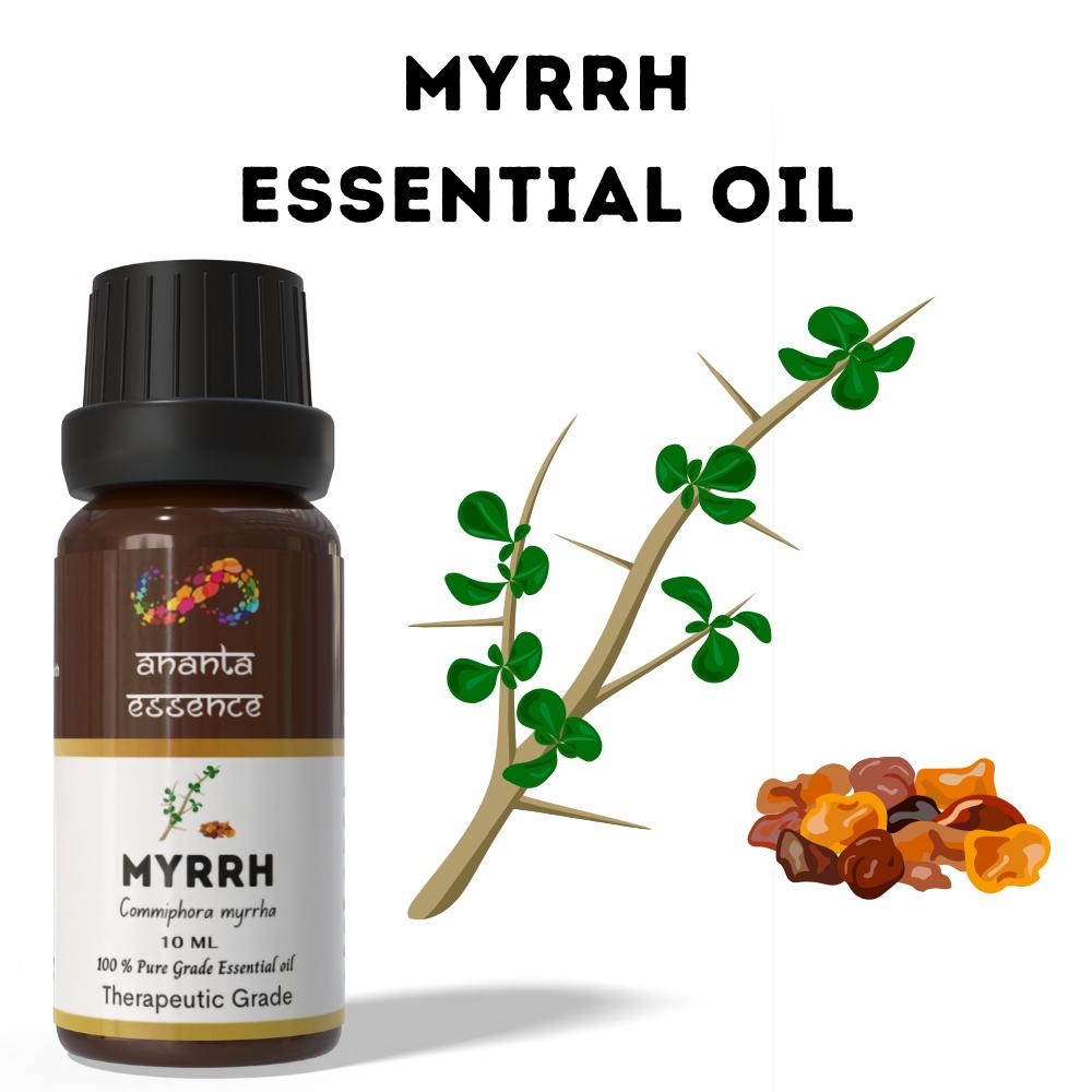 

Эфирное масло мирры Ananta 10 мл – Ароматическое масло из натуральной смолы для диффузора и ароматизации дома volume - 10ml