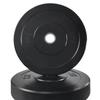 TLXT 25KG Black Rubber Barbell Weight Plate