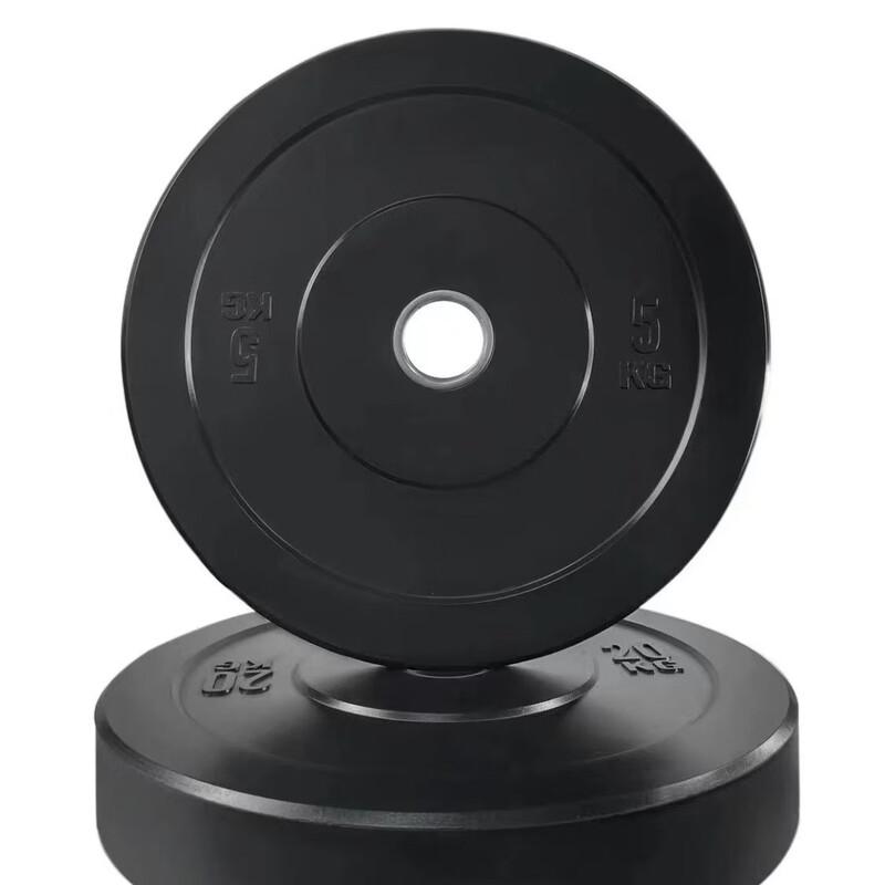 TLXT 25KG Black Rubber Barbell Weight Plate