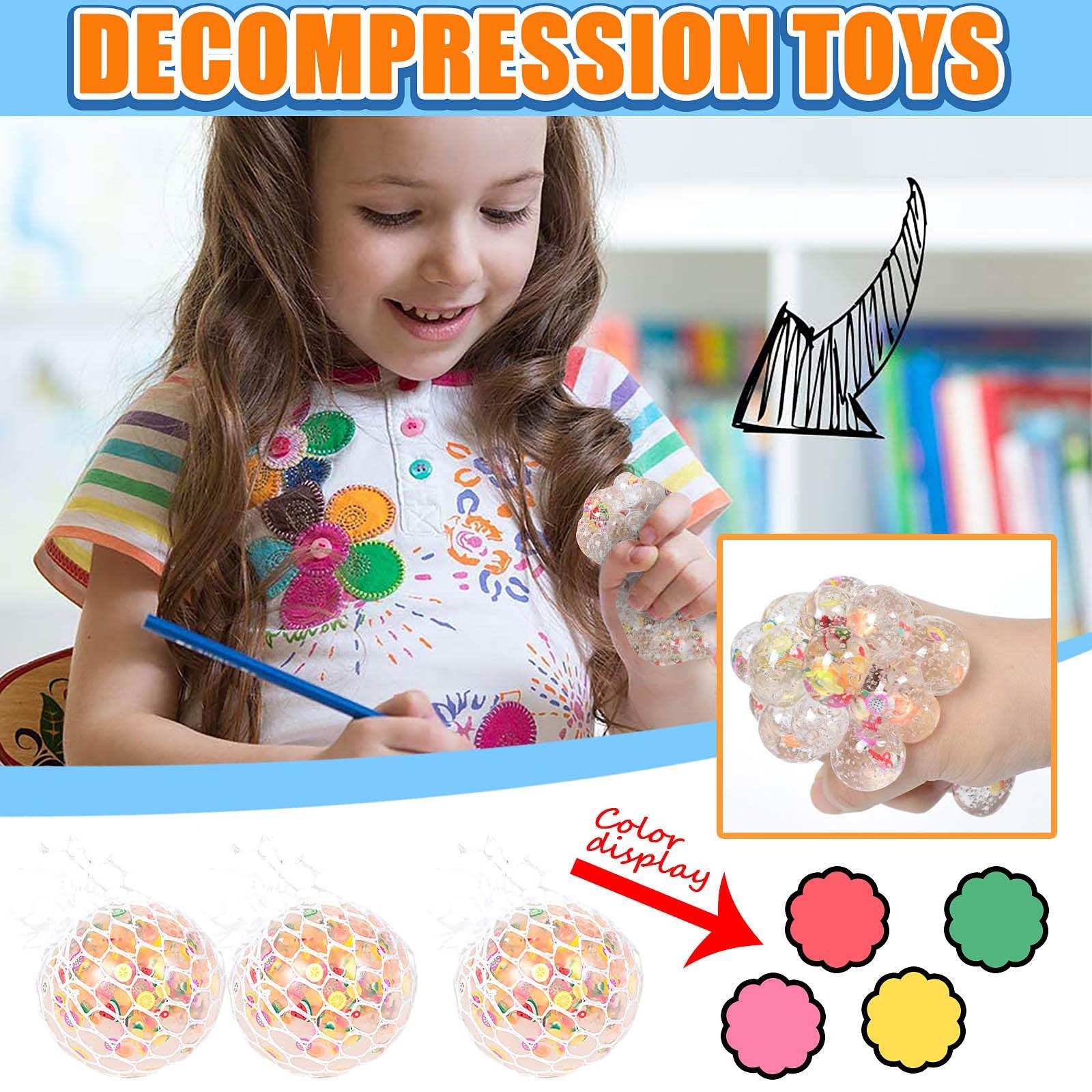 

(H0826)Creative New E exotic Fruit Slice Beads Grape Player Pinching Vent Stress Toys2ML