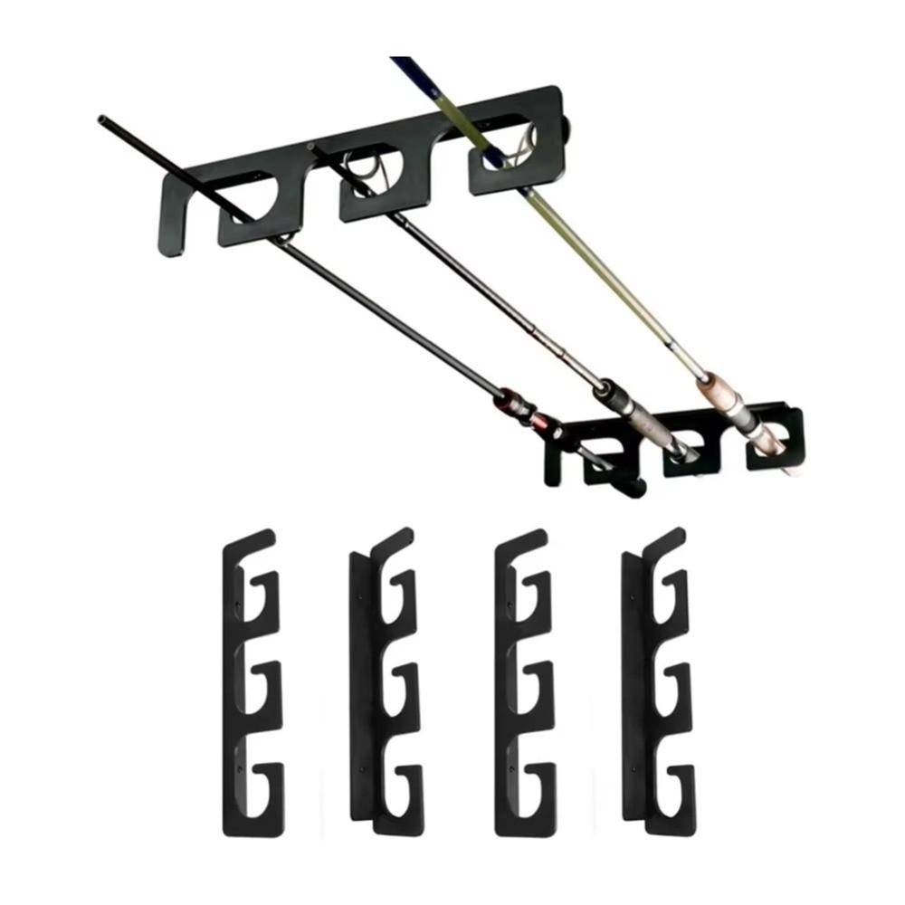 4Pcs Horizontal Overhead Hanger Fishing Rod Holder Fishing Rod Stand for Home Tackle Tools