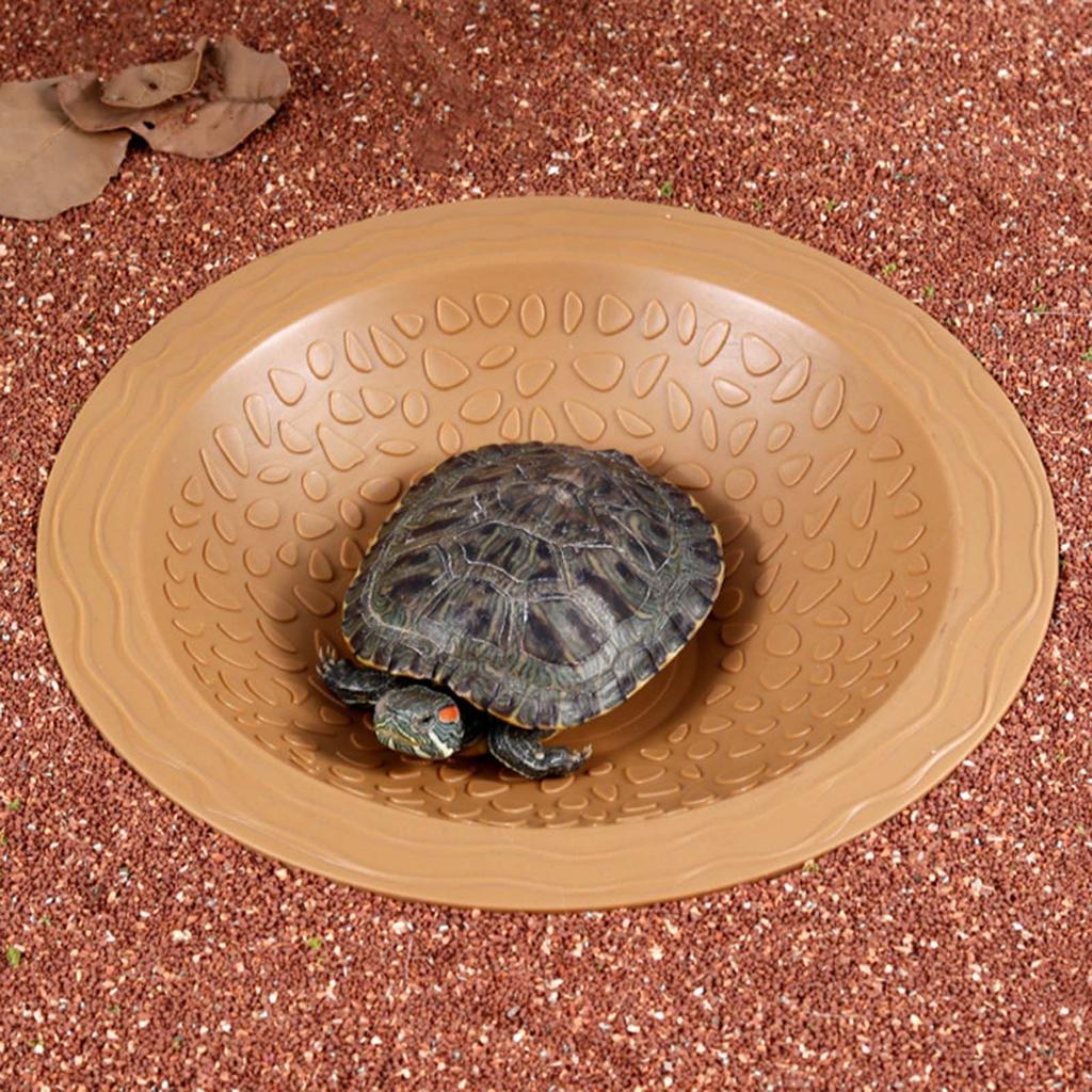 Turtles Water Basin Bathing Bowl Water Container Soaking Dish for Reptiles Amphibians Terrariums Habitat Accessories