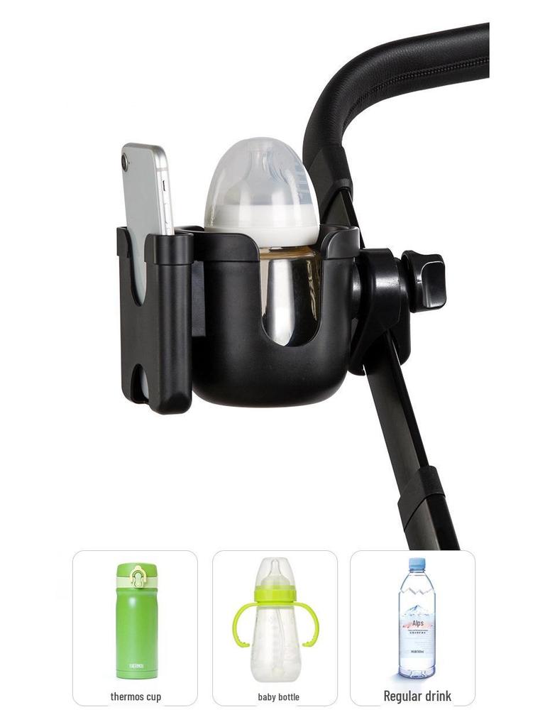 Baby Stroller Cup & Phone Holder - Multi-functional Tray for Water and Milk Bottles