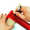 TS-8 Woodworking Hole Ruler Aluminum T shaped Measuring Tool   Scriber for Hardware(Red )