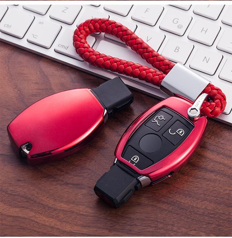 Mercedes-Benz TPU Mjukt Gummi Nyckelskydd för A-klass, C-klass, E-klass, GLC-klass, C200L - Skyddande Bilnyckelskal.