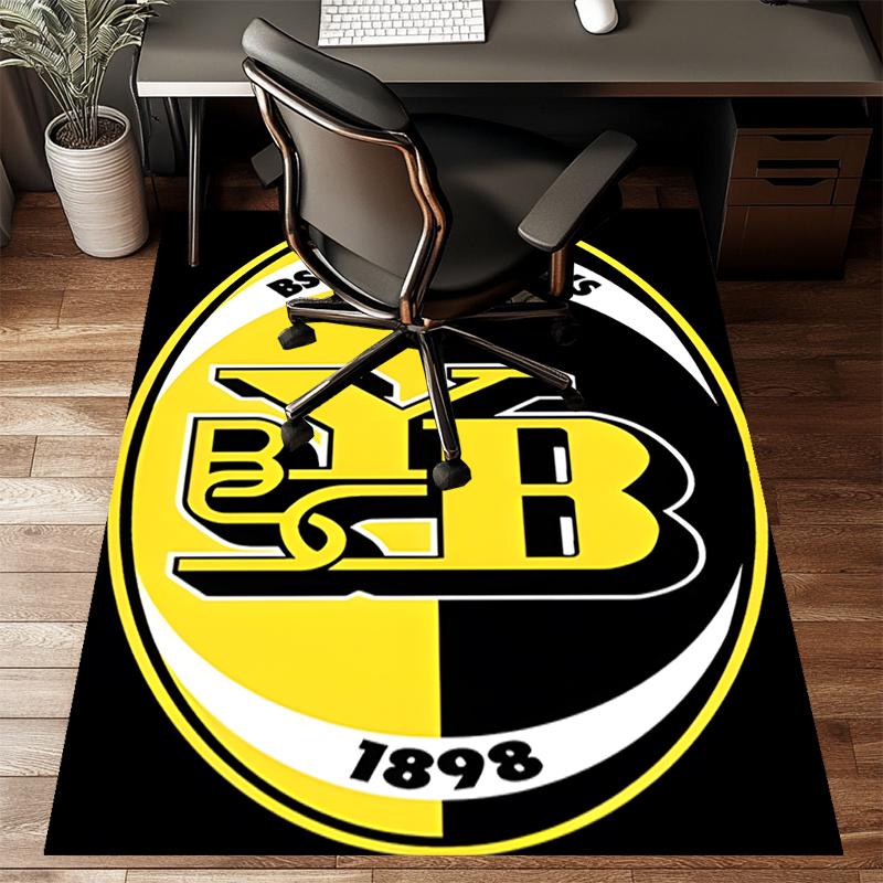 BSC YOUNG BOYS Polyester Carpet, Soft Indoor Mat for Office Chair, Living Room, Computer Desk - Decorative Home Office Rug Design