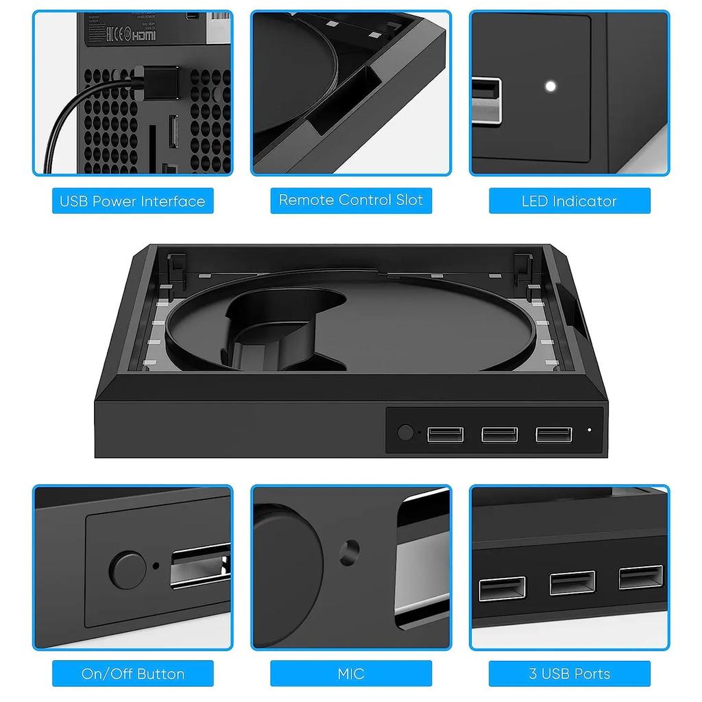 RGB Light Stand Station for Xbox Series X/S Console With 3 Ports USB Hub Colorful LED Base For Xbox Series X/S Game Accessories