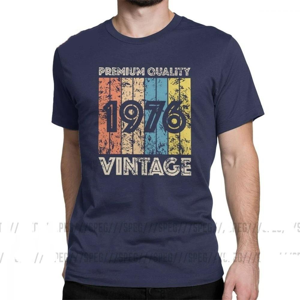 Made In 1976 50 Years of Being Awesome Vintage 50th Birthday T-shirts Men Casual Tee Loose Streetwear T Shirt Top Clothing